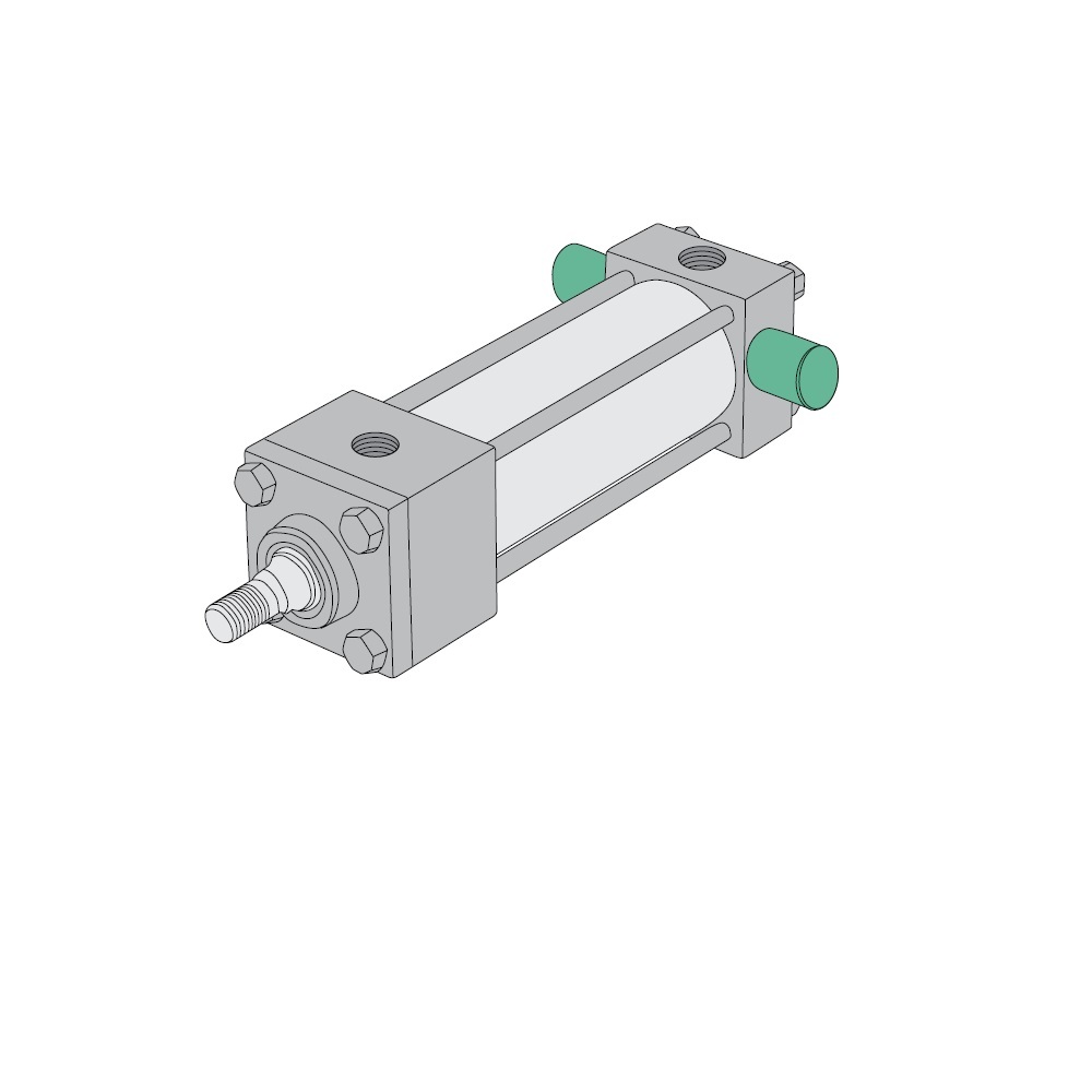 T2AM-08A1D-BAA2 NUMATICS/AVENTICS NFPA CYLINDER A SERIES 2 1/2" BORE 8" STROKE, CAP TRUNNION, H/C CUSH, MAGNET